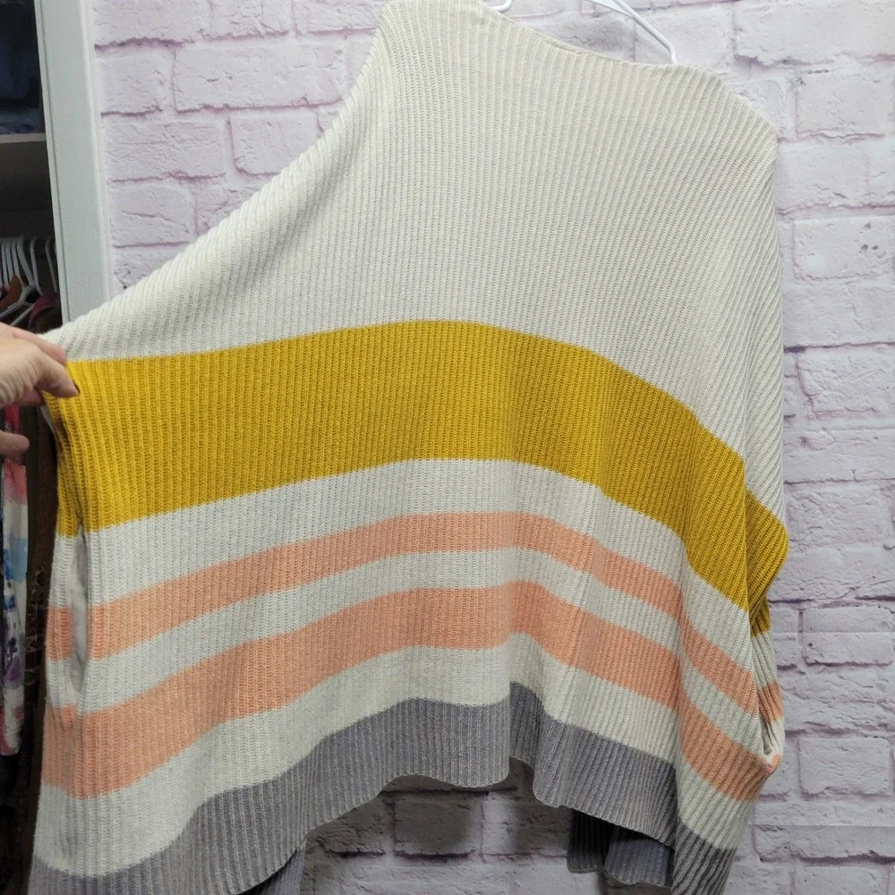 By Together Knit Striped Dolman Cardigan Sweater Womens S/M Casual Travel Kimono